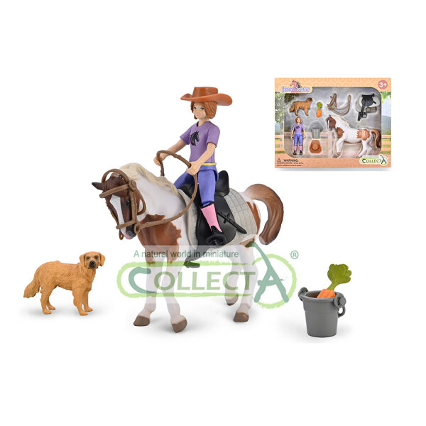 Mädchen Hobby Rider mit Tieren & Zubehör Windowbox (Emma)