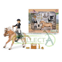 Mädchen-Turnierreiterin mit Pferd und...