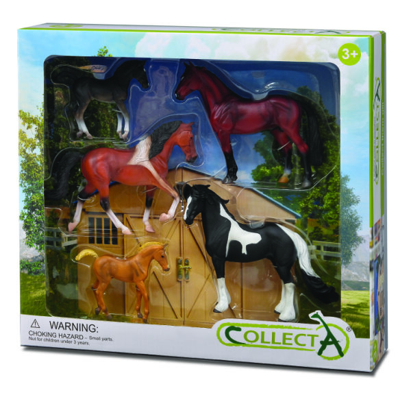 5 ST PFERDE-LEBEN SET WINDOW BOX