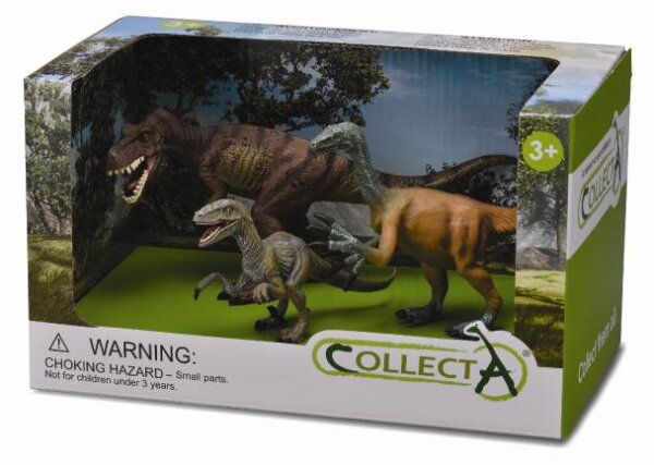 * 3 ST DINOSAURIER SET OPEN BOX