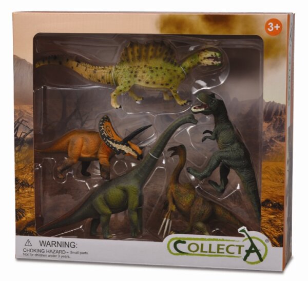 5 ST DINOSAURIER  SET WINDOW BOX