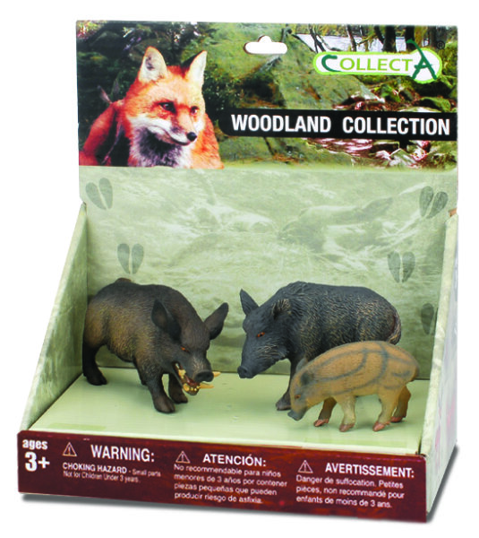 3 ST WALDLEBEN WILDSCHWEINE SET PLATFORM