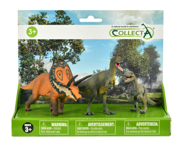 3 ST DINOSAURIER SET, PLATTFORM